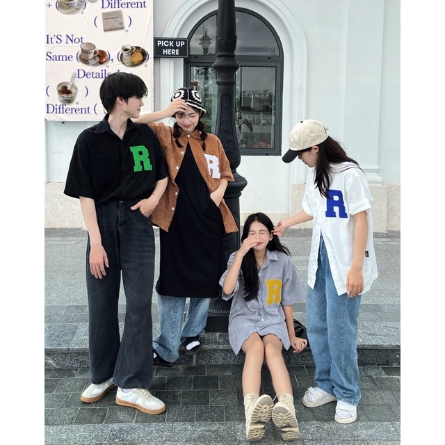 Áo Sơ mi Tay Ngắn Thêu School REGODS Unisex Form Rộng ( COLLEGE SHIRT )