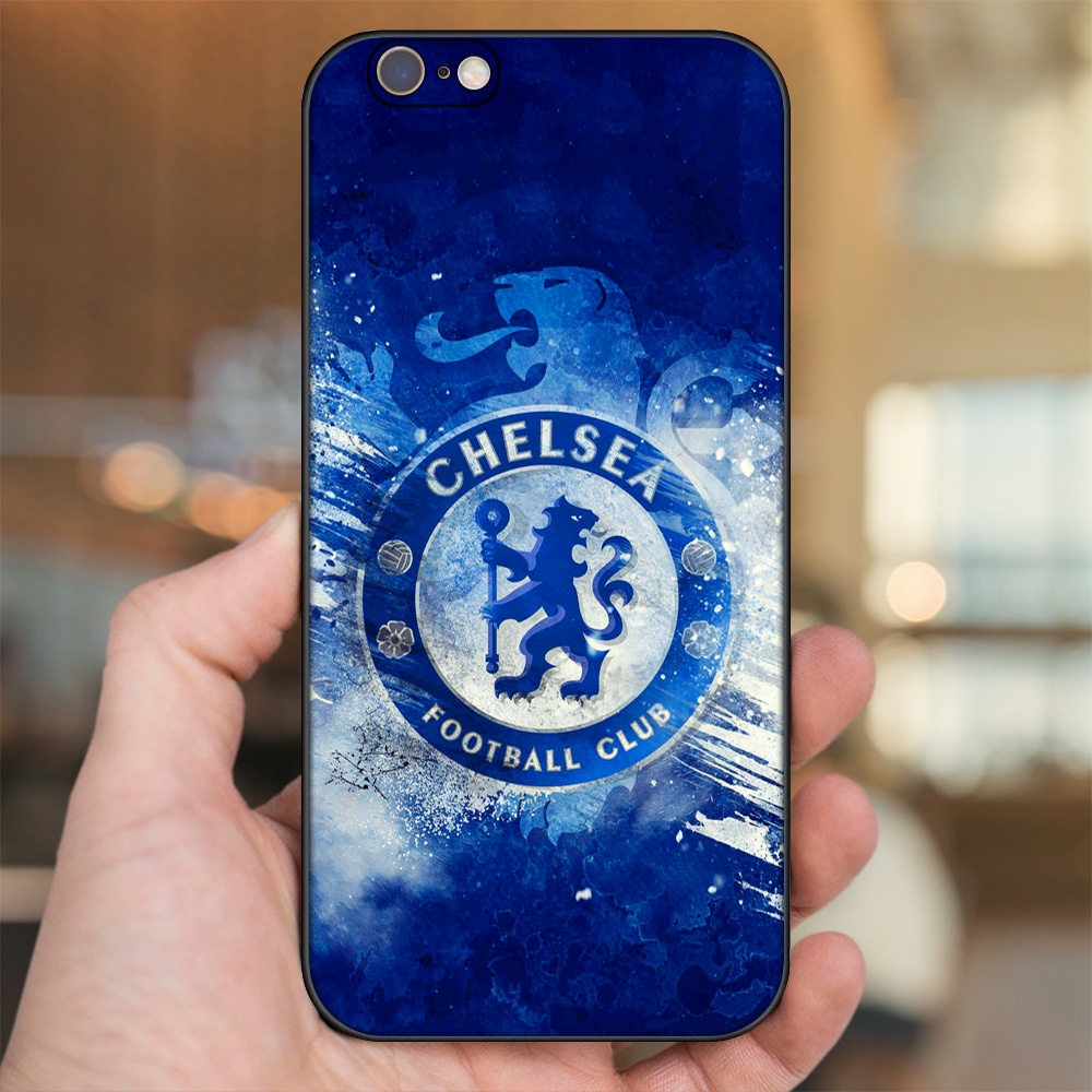 Ốp lưng iPhone 6, 6s dẻo đen cạnh vuông in hình Chelsea FC