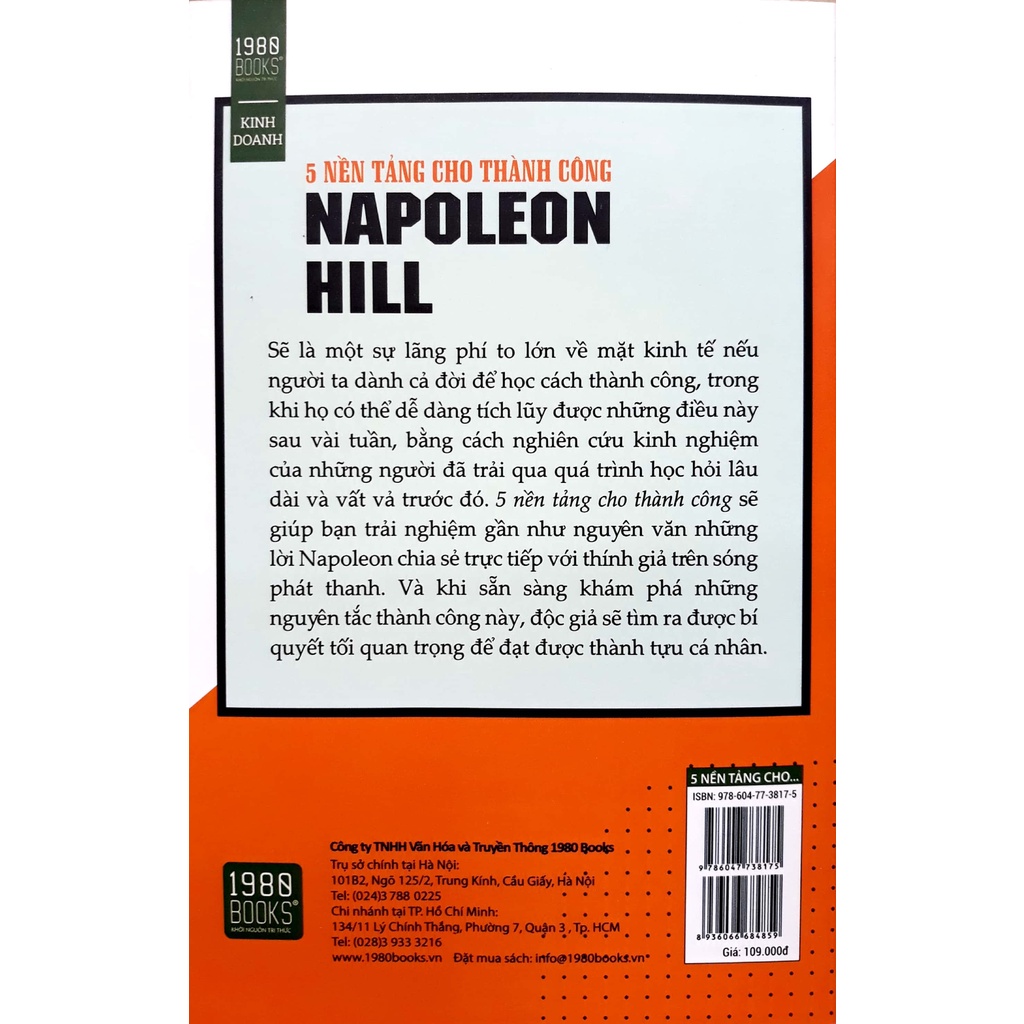 Sách - 5 Nền Tảng Cho Thành Công (Napoleon Hill -1980)