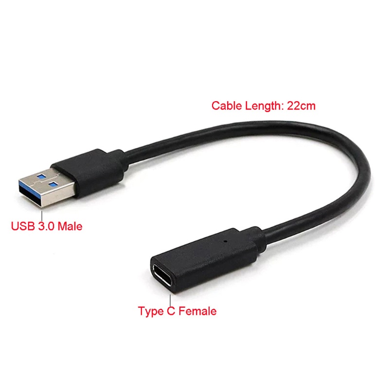 Shas USB 3.1 Type C Female To USB 3.0 Male Adapter Cable For  Android Phone