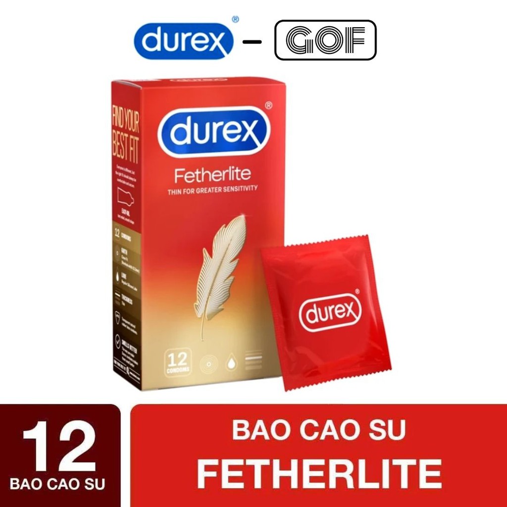 Bao cao su DUREX FETHERLITE siêu mỏng như bông-CHÍNH HÃNG