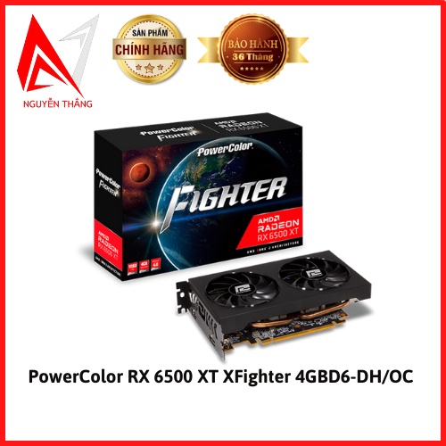 Vga card màn hình PowerColor AMD Radeon RX 6500 XT XFighter 4GBD6 thumbnail