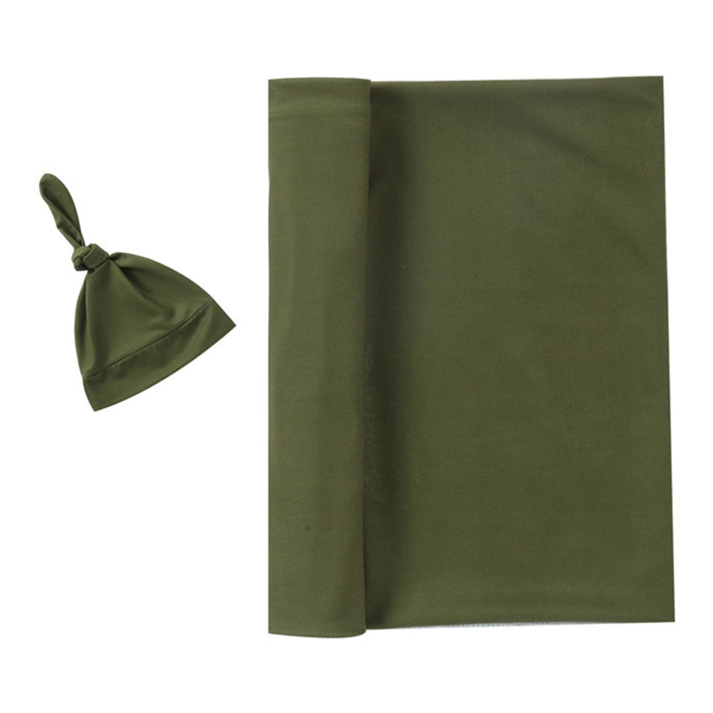 Bộ 2 Món Gồm Túi Ngủ Dạng Chăn + Mũ In Họa Tiết Thắt Nút Cho Bé Sơ Sinh