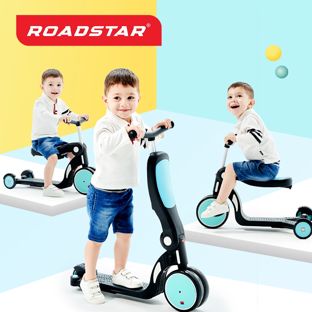 Xe scooter đa năng 5 trong 1 ROADSTAR Freekids cho bé từ 1-6 tuổi Chính hãng