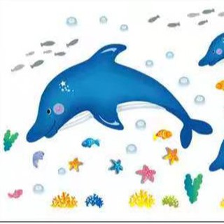 DECAL DÁN TƯỜNG HÌNH CÁ HEO - LUCY259