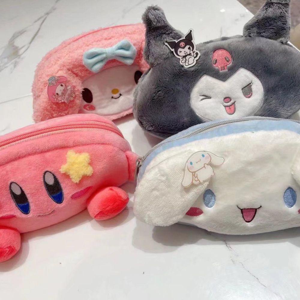 Túi Đựng Mỹ Phẩm Cỡ Lớn Kiểu Hoạt Hình Kirby Nhồi Bông Dễ Thương