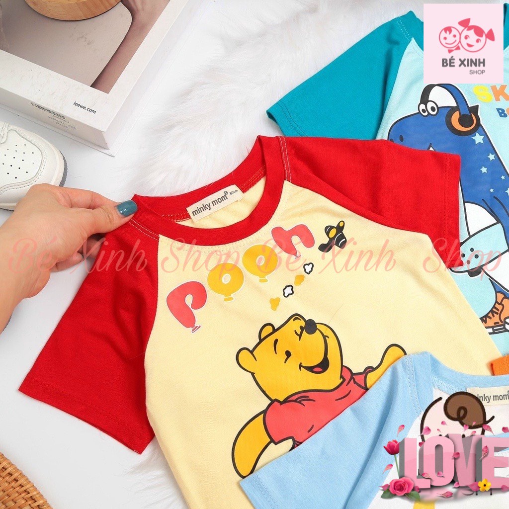 Đồ Bộ Hè cộc tay quần áo cho bé trai bé gái Minky Mom  Đồ bộ Minky Mom chất thun lạnh cho bé trai gái CỘC_MỚI