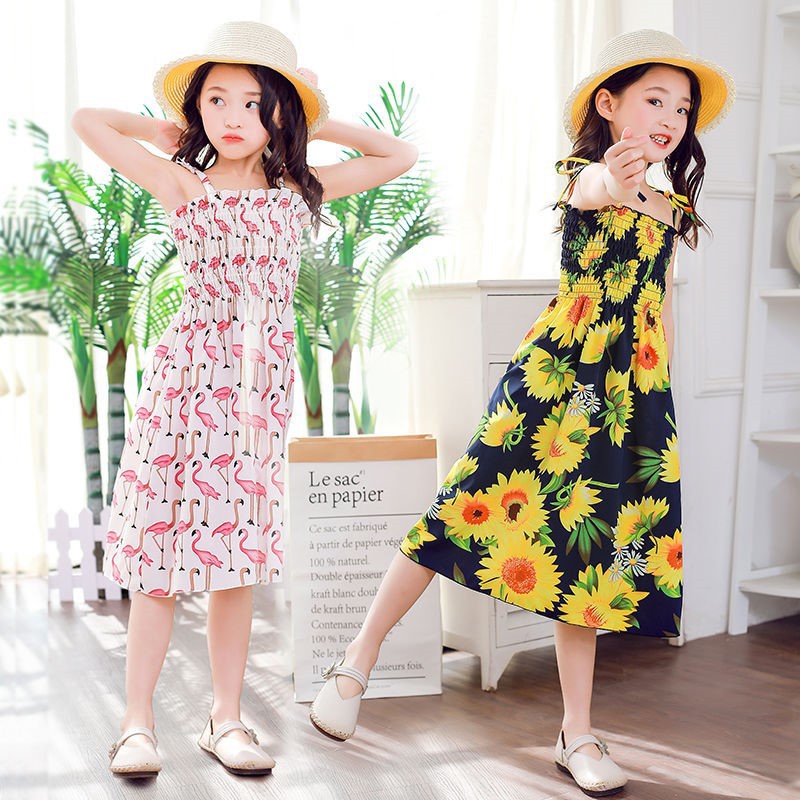 Trẻ Em Váy Bé Gái Thời Trang Váy Hoa Hướng Dương akku