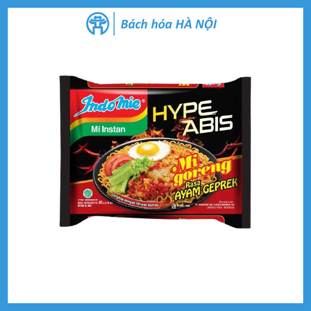 [HCM] Mì Xào Khô Indomie Hype Abis Mi Goreng Rasa Ayam Geprek Vị Gà Cay 85g