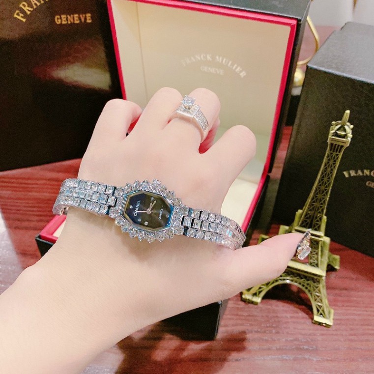 đồng hồ nữ đeo tay đẹp CHANEL  thời trang cao cấp dây thép đính đá  bảo hành 12 tháng freeship DHN 01
