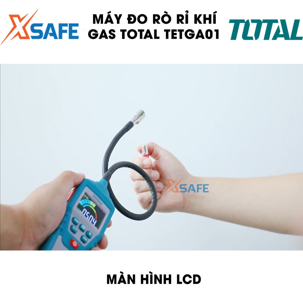 Máy đo rò rỉ khí Gas kỹ thuật số TOTAL TETGA01 màn hình LCD Thiết bị kiểm tra rò rỉ khí ga Phát hiện ngay trong 2s