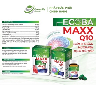 Viên uống bổ não GrnLife Ecoba Maxx Q10 Ginkgo 360mg - lưu thông