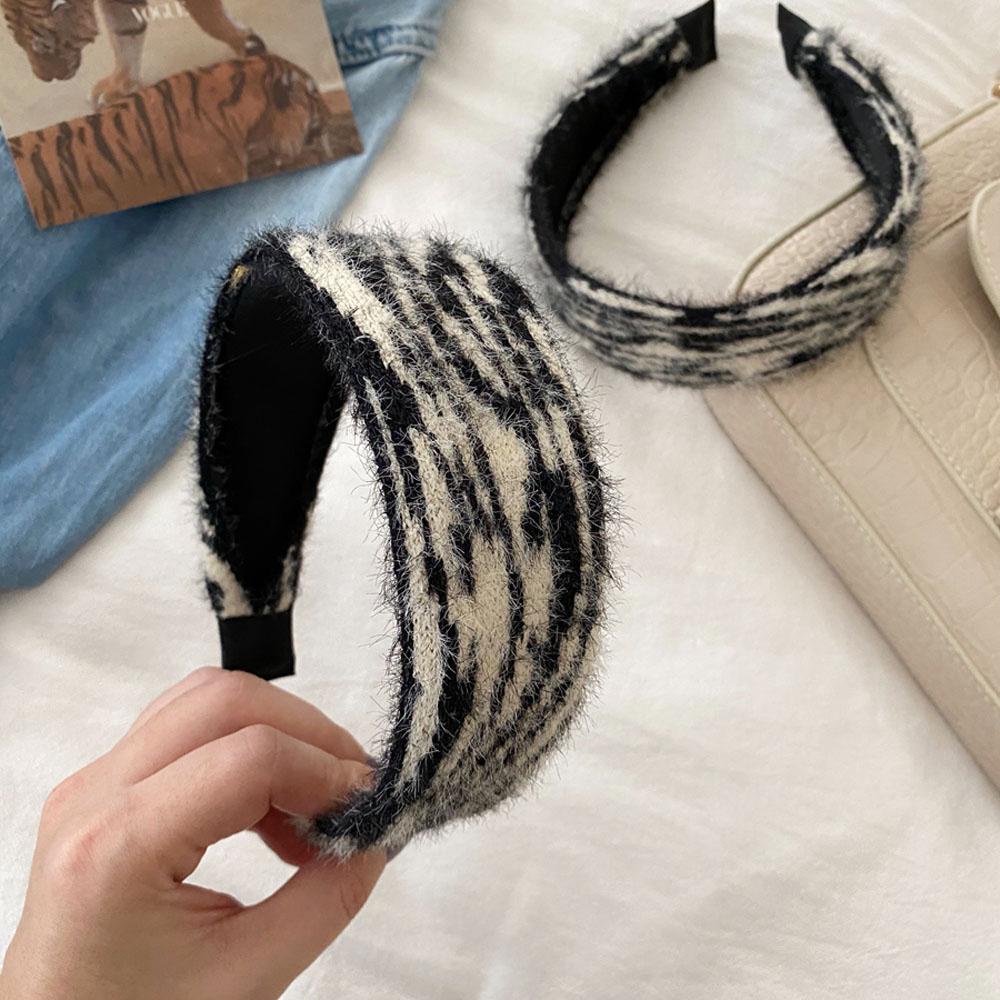 Băng Đô Cài Tóc Bằng Nhung Họa Tiết Động Vật Dễ Thương Bắt Mắt