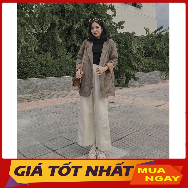 Áo Blazer- Áo Vest Kẻ 2 Lớp Hàng Quảng Châu M521