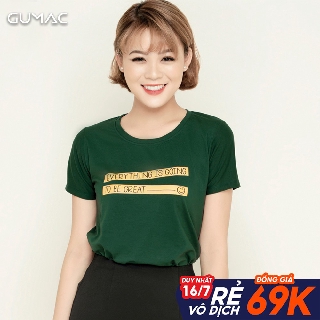 Áo thun chữ mặt cười GUMAC AT05906