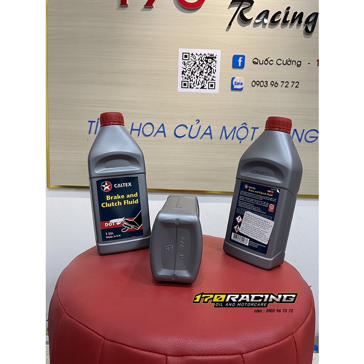 Dầu Thắng Ô TÔ Xe Máy CALTEX BRAKE &amp; CLUTCH FLUID DOT3 Dung Tích 1000 ML