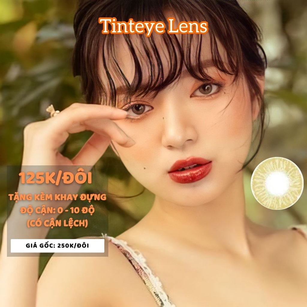 [OFF 50%: 125K/Đôi] 3 mẫu kính áp trong tone nâu tự nhiên Tinteye Lens 0 - 8 độ