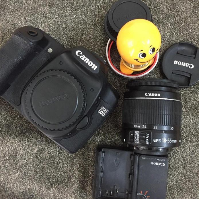 [Shoppe trợ giá ] Máy ảnh Canon 50D kèm lens kít 18-55 is II, máy chụp 3k shot