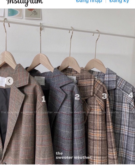Áo vest Blazer kẻ 2 lớp - Hàng đẹp