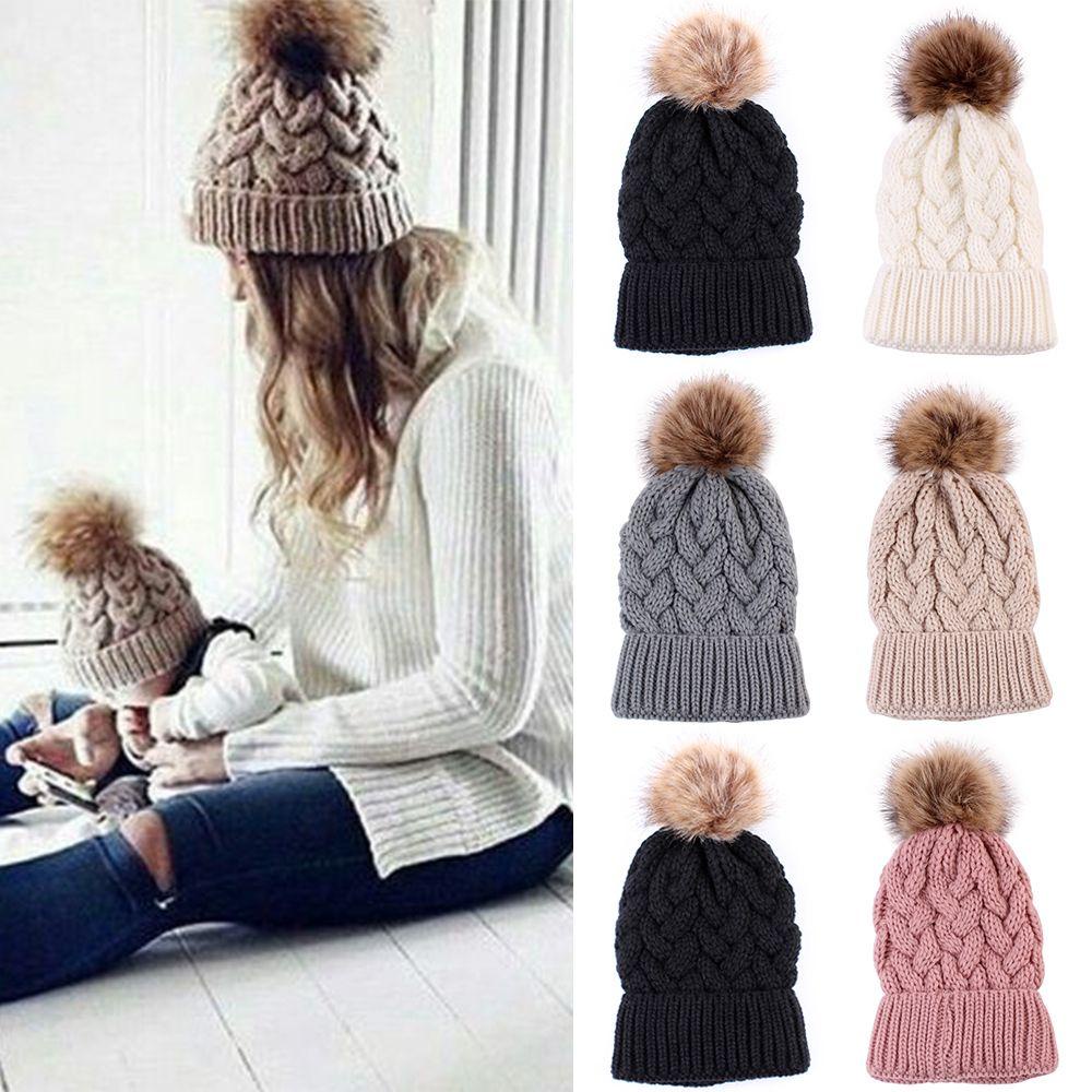 Mũ Đan Móc Co Giãn Thời Trang Trượt Tuyết Cho Nữ