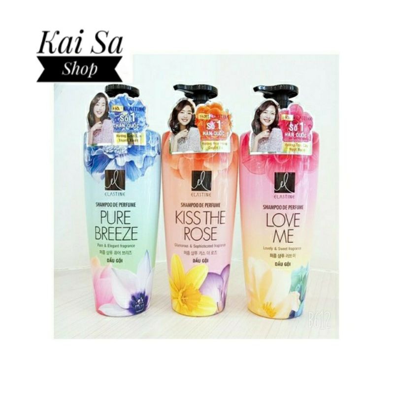 DẦU GỘI ELASTINE - Shampoo De Perfume 600ml