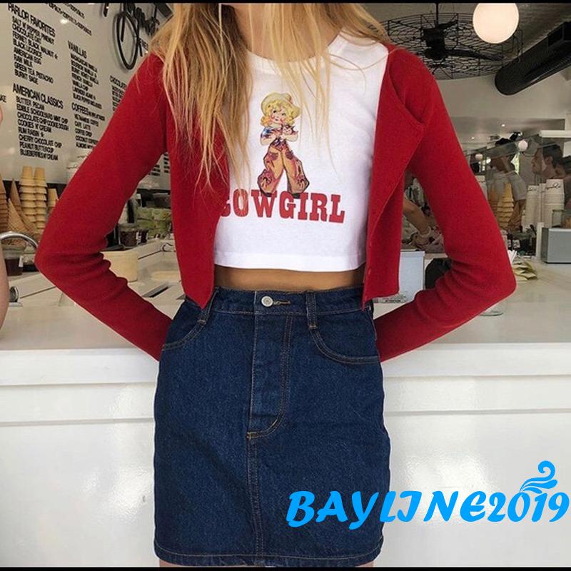 Áo thun tay ngắn cổ tròn dáng ôm in chữ thời trang mùa hè thu cho nữ