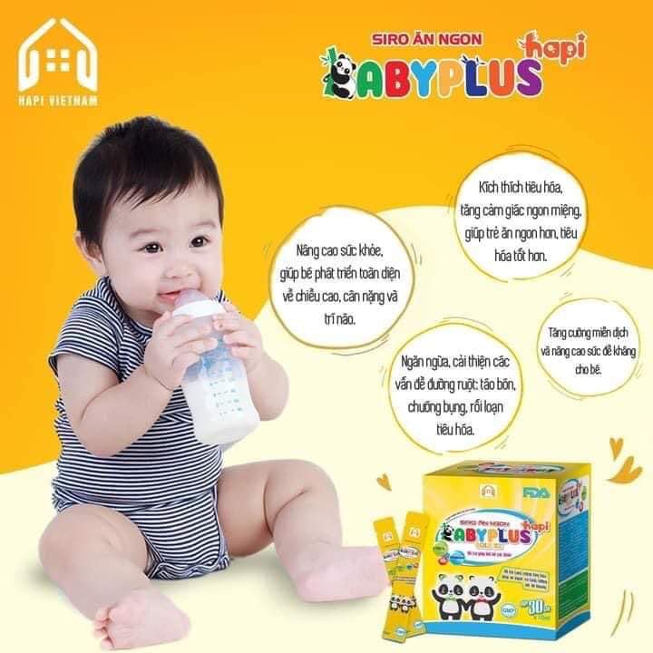 Siro Ăn Ngon Baby Plus, Giúp Bé Tăng Cân, Tiêu Hoá Tốt, Tăng Cường Sức Đề Kháng, Hết Táo Bón - Bé ăn ngon, ngủ ngon