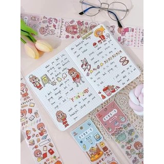 Set miếng dán sticker dài hoạt hình