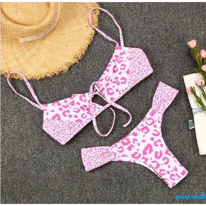 Bikini hai mảnh hoạ tiết con báo