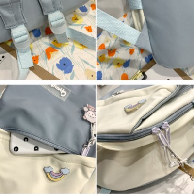 Balo Nữ ★FREESHIP★ Balo Thời Trang Kèm Huy Hiệu + Vịt Con Dễ Thương - B127