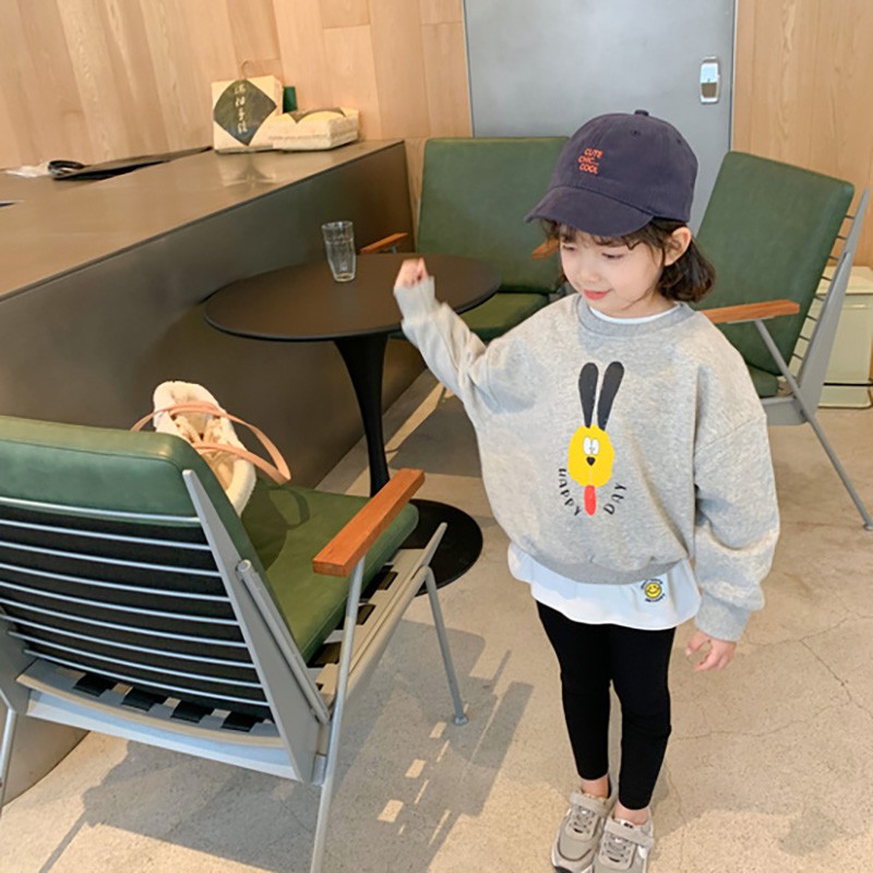 Áo sweater lông cừu họa tiết hoạt hình thời trang thu đông cho trẻ