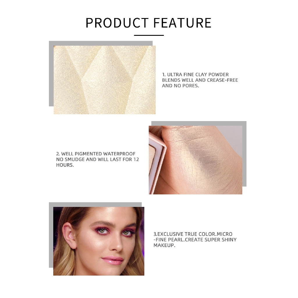 (Hàng Mới Về) Bảng Phấn Bắt Sáng Tạo Khối Handaiyan Ánh Nhũ Lấp Lánh | BigBuy360 - bigbuy360.vn