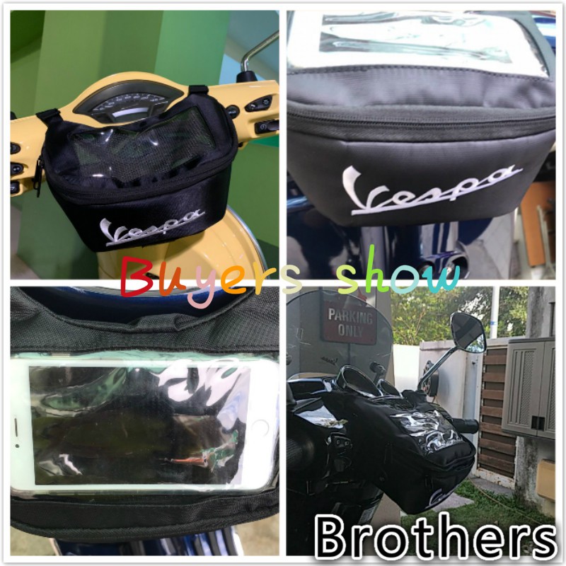 Túi đựng găng tay chống nước treo tay lái xe máy VESPA model LX LXV 125 150 GTS GTV 300 250 GTS300 HPE