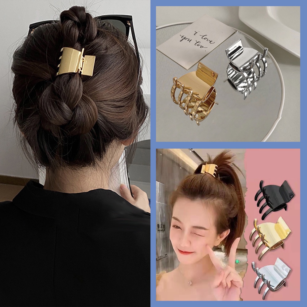 Kẹp tóc kim loại thiết kế đơn giản thời trang mùa hè cho nữ