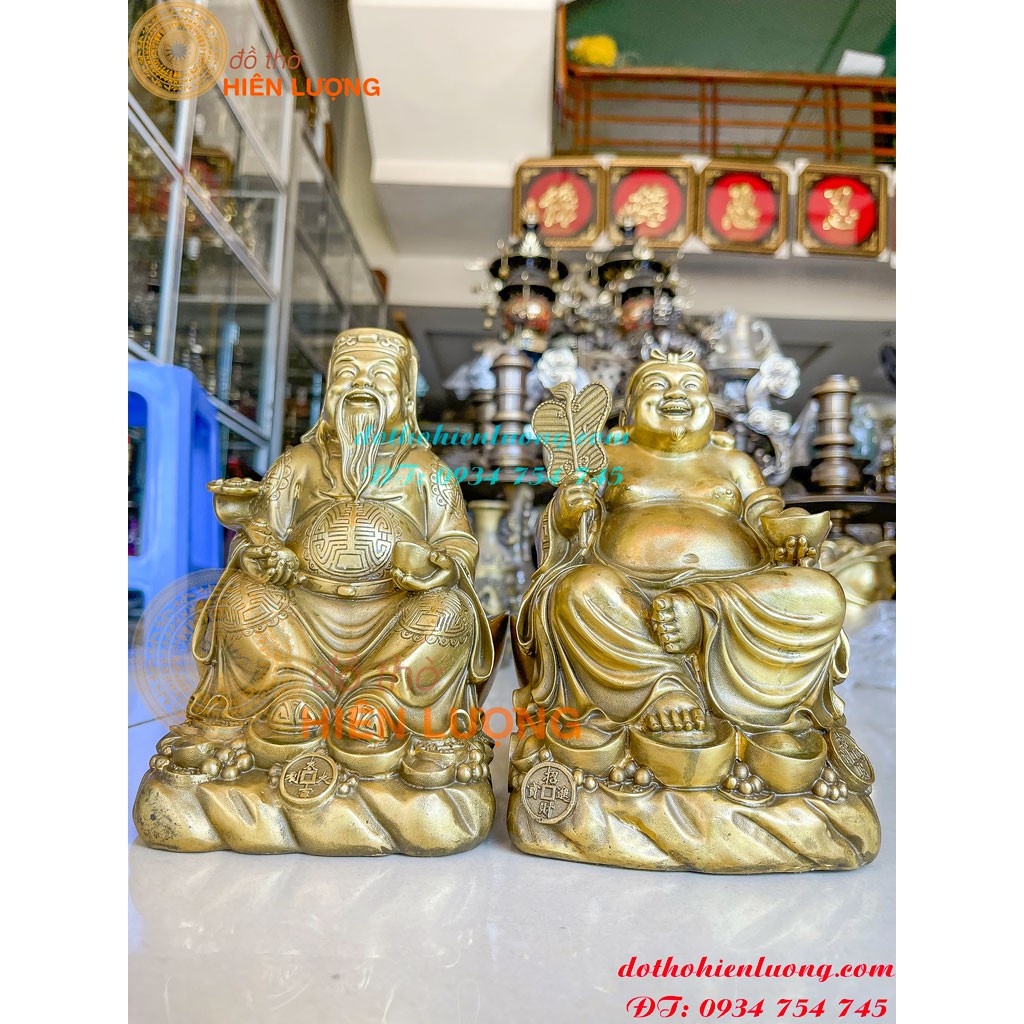 Thần Tài-Thổ Địa-Bằng Đồng (2 Tượng)