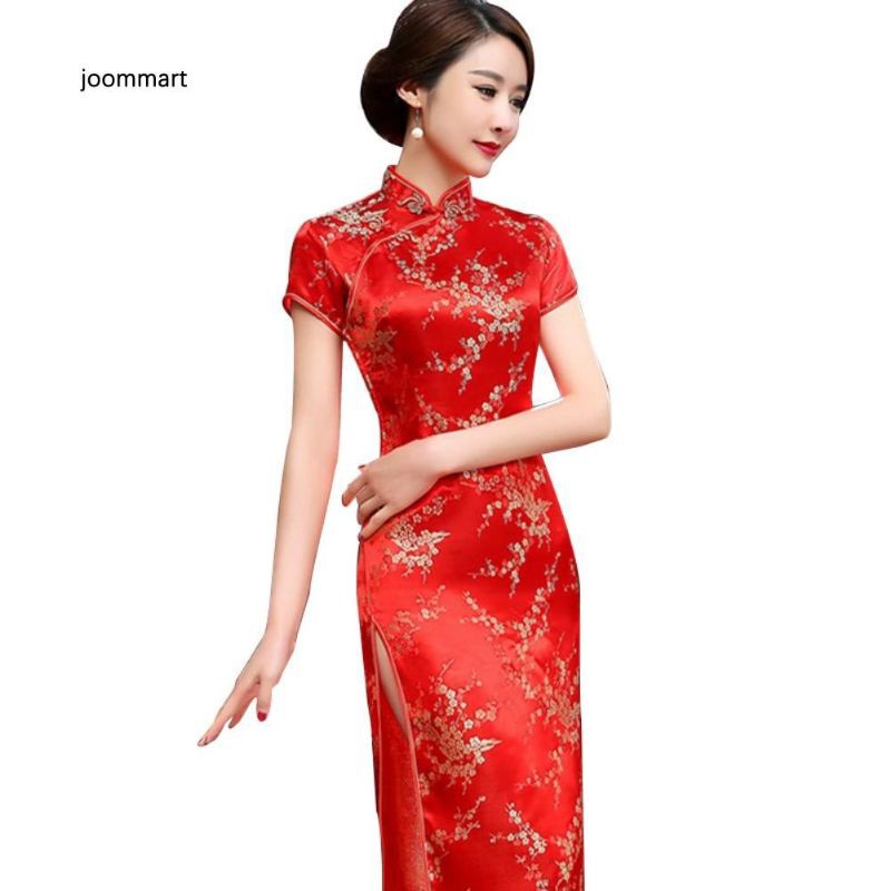 Áo dài sườn xám cách tân vải gấm size 3xl