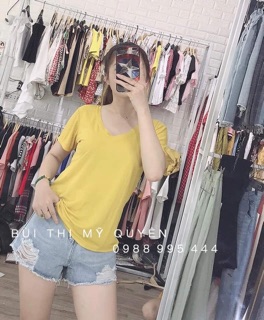 [VIDEO HÌNH THẬT] Áo phông cổ tim cotton giấy