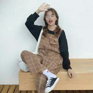 Yếm quần caro