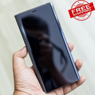 Bao da Note 10 Plus Note 9 Note 8 Note 20 Ultra - Bao da tráng gương dáng gập 2 mặt