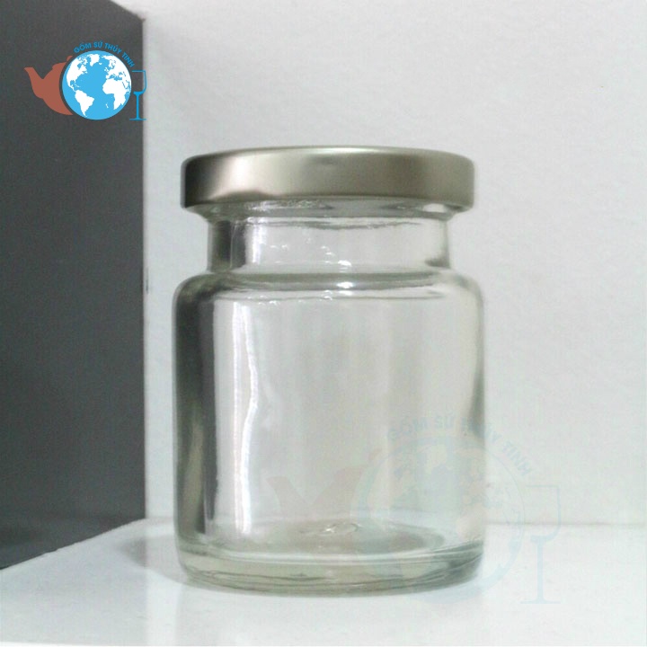 combo 6 hũ thủy tinh đựng yến, hũ chưng yến thủy tinh 70ml, hũ nắp vặn dày chất lượng nắp vàng