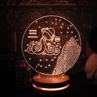 Đèn led 3D - Cung Hoàng Đạo - Bảo Bình
