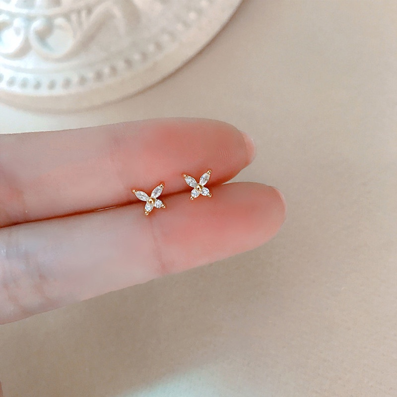 Khuyên Tai Hình Bông Hoa/Vương Miện/Vương Miện Mini Đính Đá Zircon Thời Trang Mùa Hè Hàng Ngày 2022