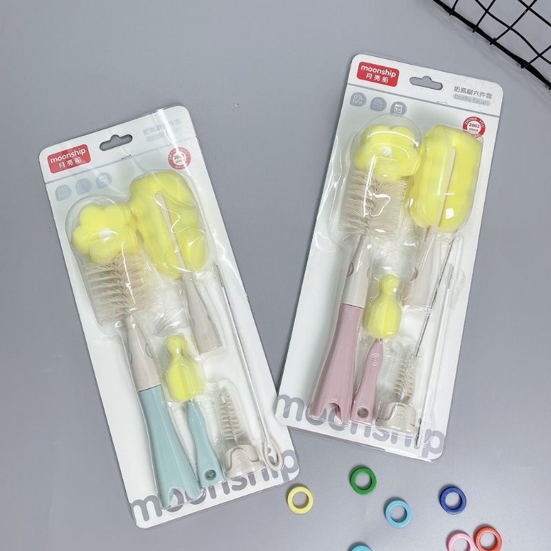 Cọ bình sữa 6 chi tiết Moonship siêu đẹp