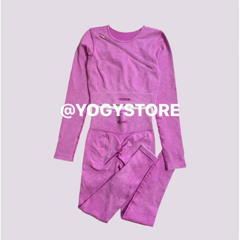 Bộ tập thể thao Gym Yoga Botee Accelerate tay dài chất dệt cao cấp logo thêu mác dệt,chun mông.