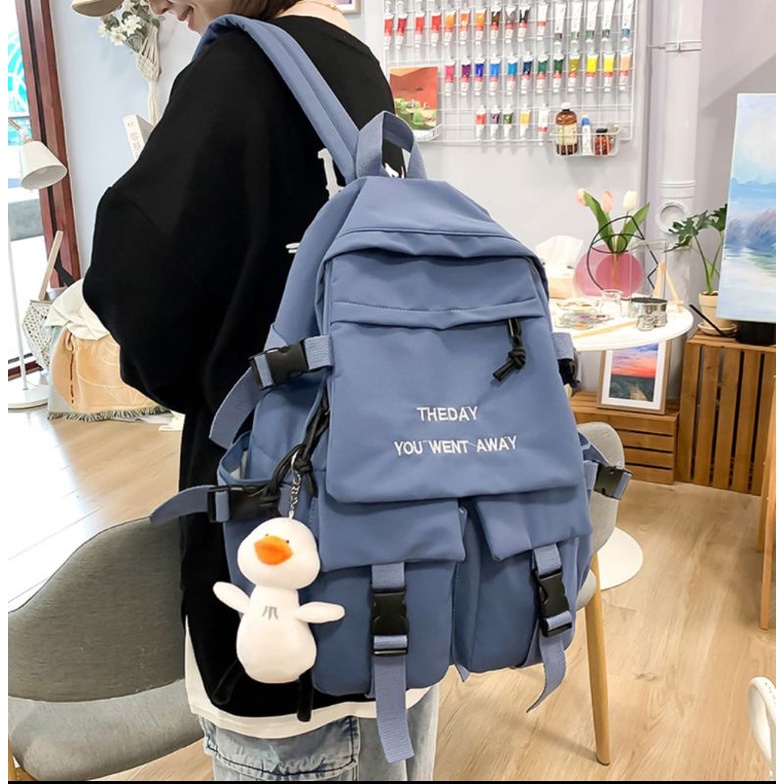 Balo đi học nam nữ Ulzzang thời trang du lịch đi học đi chơi Hàn Quốc cá tính dễ thương Balo theday nam nữ