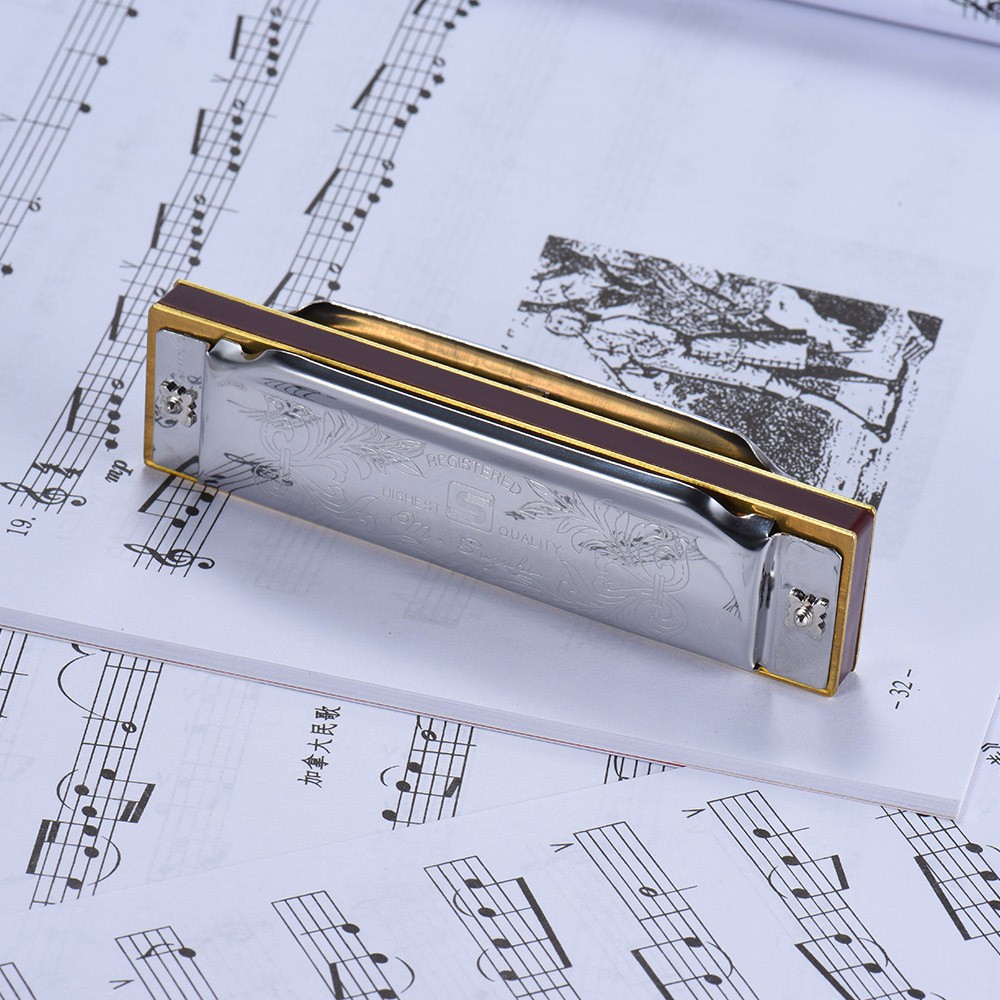 Kèn harmonica 10 lỗ cho người mới bắt đầu chơi model 1072 C A B D E F