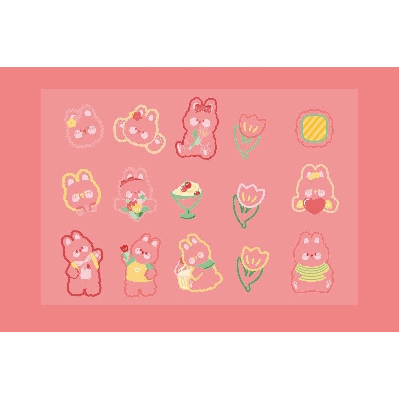 Sticker trang trí nhiều kiểu dáng đáng yêu không thấm nước - Mẫu ngẫu nhiên - Phụ kiện trang trí TEDU