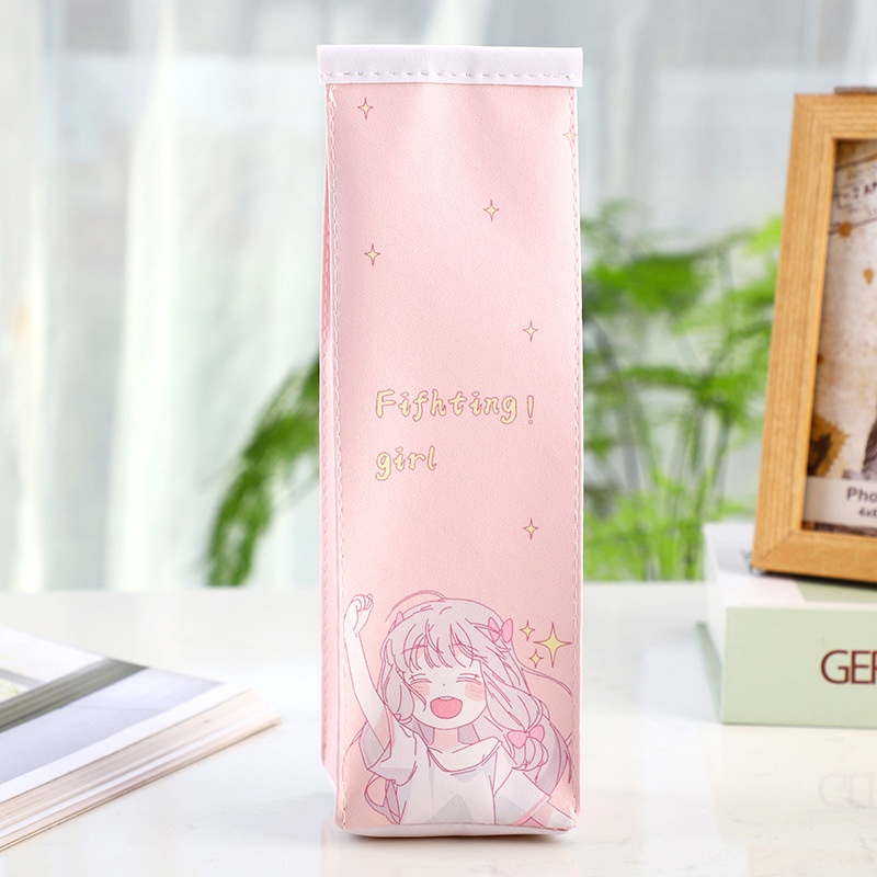 Túi Đựng Bút Hình Hộp Sữa Hoạt Hình Phong Cách Hàn Quốc Sáng Tạo Dễ Thương Có Sức Chứa Lớn Cho Nữ Sinh