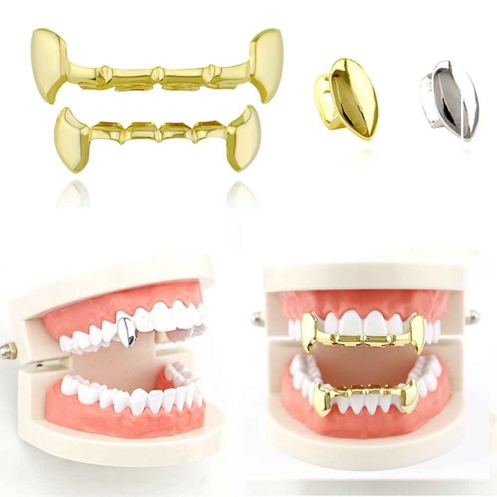 BACK2LIFE Vỉ Nướng Răng Có Thể Tháo Rời Màu Sắc Bạc Hóa Trang Nhân Vật Dracula