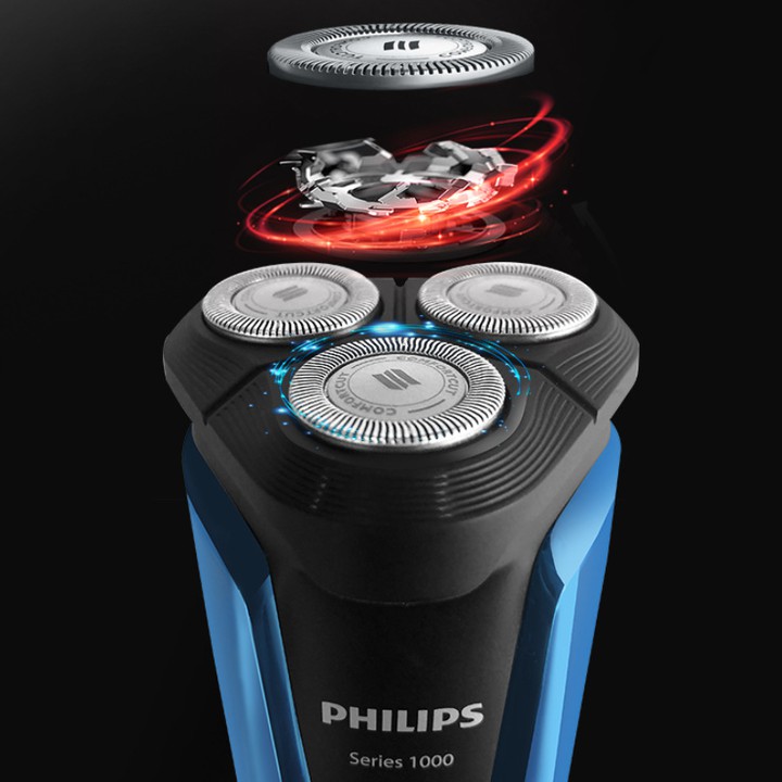 Máy cạo râu khô và ướt cao cấp, thương hiệu Philips - S1050 (Hàng Chính Hãng - Bào hành 2 NĂM)